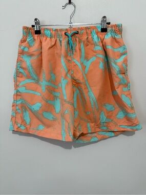 Boardies Men's Orange & Teal Swim Shorts
